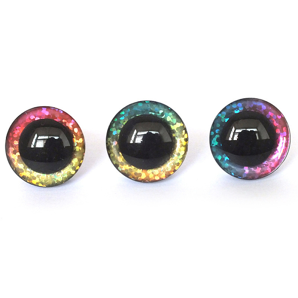 

PandaHall Plastic Safety Craft Eyes, for DIY Doll Toys Puppet Plush Animal Making, Colorful, 20mm Plastic Half Round