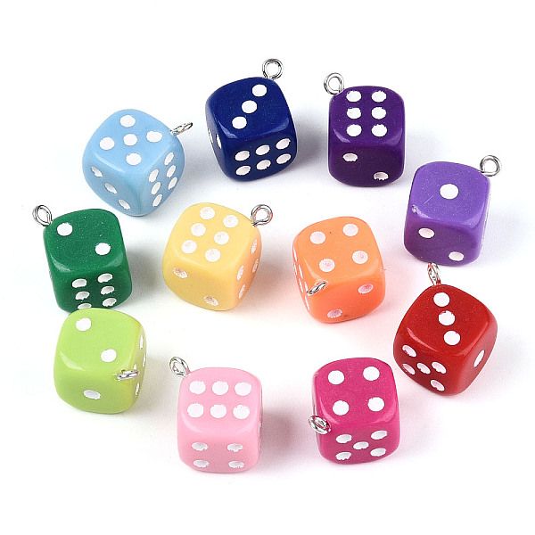 6 Facets Opaque Acrylic Pendants