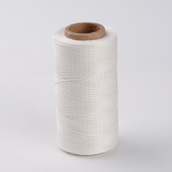 

PandaHall Flat Waxed Polyester Cords, White, 1x0.3mm, about 284.33 yards(260m)/roll Waxed Polyester Cord Flat White