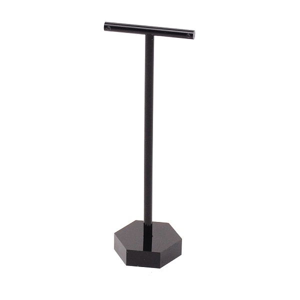 

PandaHall T-Shape Acrylic Jewelry Display Rack, Jewelry Stand, For Hanging Earrings, Black, 4x5x14.1cm Acrylic Black