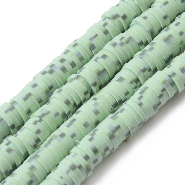 

PandaHall Handmade Polymer Clay Beads Strands, for DIY Jewelry Crafts Supplies, Heishi Beads, Disc/Flat Round, Dark Sea Green, 6x0.5~1mm...