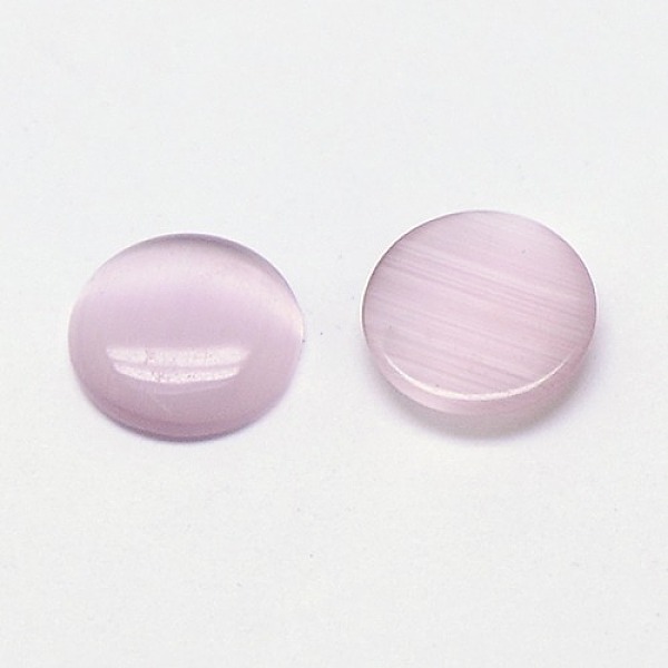 

PandaHall Cat Eye Cabochons, Half Round, Thistle, 14x3mm Glass Half Round Purple
