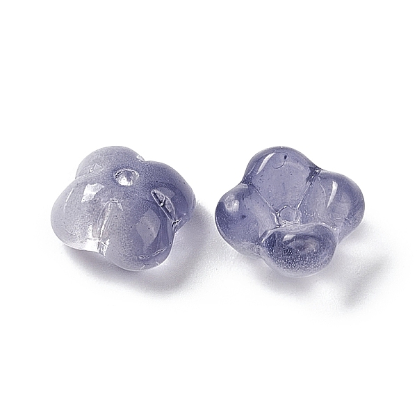 

PandaHall Electroplate Glass Bead, Flower, Slate Blue, 11.5x11.5x5.5mm, Hole: 1.2mm Glass Flower