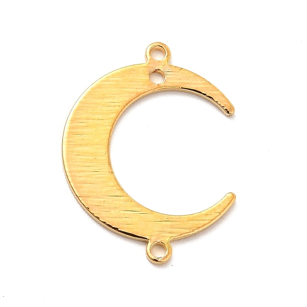 

PandaHall Rack Plating Brass Connector Charms, Long-Lasting Plated, Moon Links, Golden, 22x16.5x1mm, Hole: 1.2mm Brass Moon
