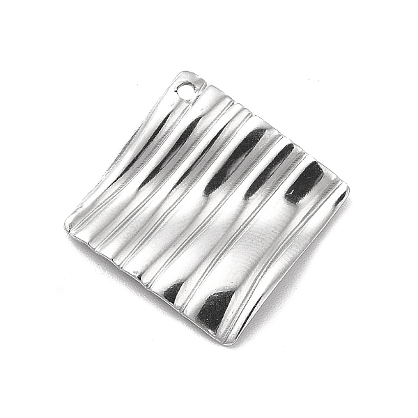 

PandaHall 201 Stainless Steel Pendants, Rhombus Charm, Stainless Steel Color, 22.5x22.5x1.5mm, Hole: 1.2mm 201 Stainless Steel Rhombus
