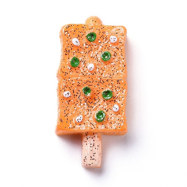 

PandaHall Resin Cabochons, Dried Tofu, Orange, 33x15x7mm Resin Food Orange