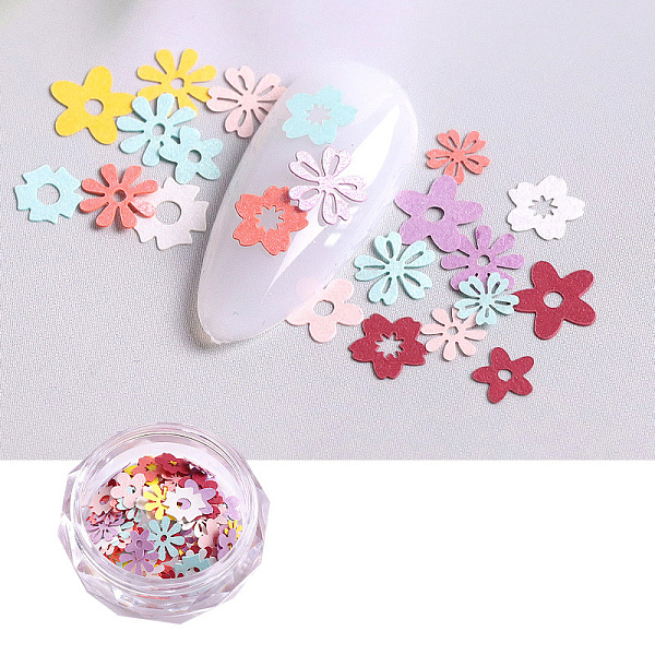 

PandaHall Paper Cabochons, Nail Art Decorations, Flower, Mixed Color Paper Flower Multicolor