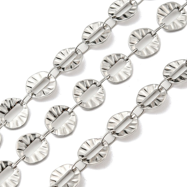 

PandaHall 304 Stainless Steel Flat Round Chains, Soldered, with Spool, Stainless Steel Color, 7.5x7.5x0.8mm 304 Stainless Steel