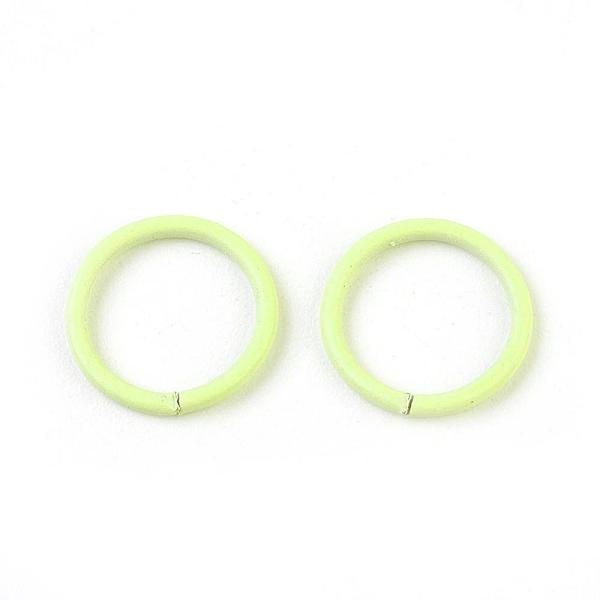 

PandaHall Iron Open Jump Rings, Green Yellow, 10x1mm, Inner Diameter: 8mm Iron