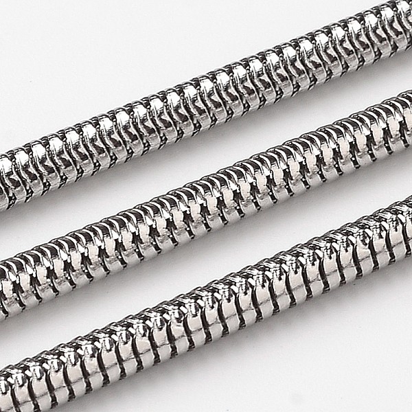 

PandaHall 304 Stainless Steel Flat Snake Chains, Soldered, with Spool, Stainless Steel Color, 3.2mm, about 32.8 Feet(10m)/roll 304 Stainless...