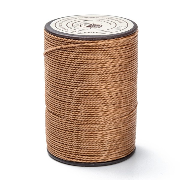 

PandaHall Round Waxed Polyester Thread String, Micro Macrame Cord, Twisted Cord, for Leather Sewing Stitching, Peru, 0.65mm, about 87.48..., Brown