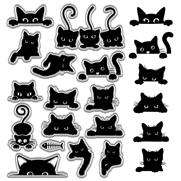

PandaHall Custom PVC Plastic Clear Stamps, for DIY Scrapbooking, Photo Album Decorative, Cards Making, Stamp Sheets, Film Frame, Cat Shape...