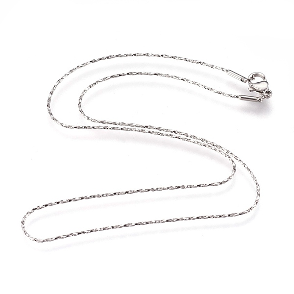 

PandaHall 304 Stainless Steel Coreana Chains Necklaces, with Lobster Claw Clasps, Stainless Steel Color, 16.7 inch(42.5cm), 1mm 304...