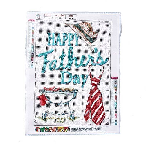 

PandaHall DIY Father's Day Theme Full Drill Diamond Painting Canvas Kits, with Resin Rhinestones, Diamond Sticky Pen, Plastic Tray Plate and..., Red