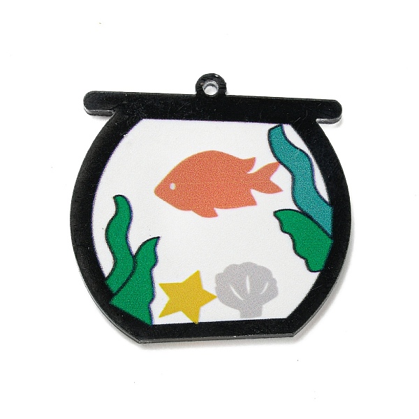 

PandaHall Acrylic Pendants, Aquarium, Fish, 35x37x2mm, Hole: 1.6mm Acrylic Fish