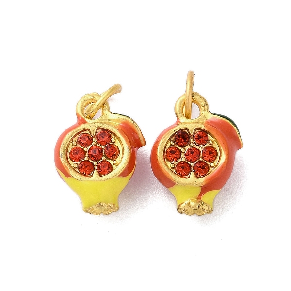 

PandaHall Alloy Enamel Pendants Pave Rhinestone, Cadmium Free & Nickel Free & Lead Free, Pomegranate, Siam, 13x10x6mm Alloy+Rhinestone..., Red