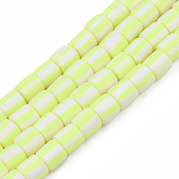 

PandaHall Handmade Polymer Clay Bead Strands, Column, Green Yellow, 6x6mm, Hole: 1.5mm, about 63pcs/strand, 15.55 inch~15.94 inch...