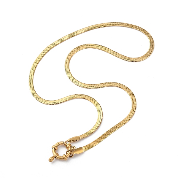 

PandaHall 316 Surgical Stainless Steel Ring Pendant Necklaces, with Herringbone Chains, Golden, 15.75 inch(40cm) 316 Surgical Stainless...