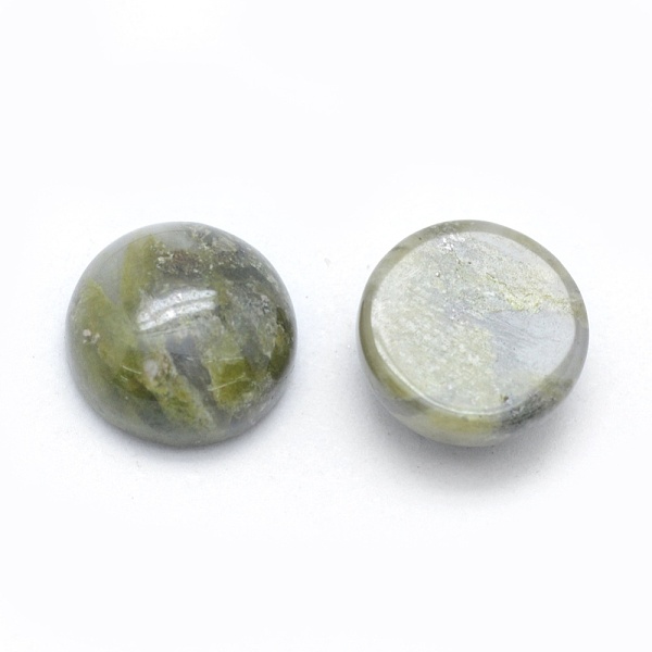 

PandaHall Natural Unakite Cabochons, Flat Round, 8x3~4mm Unakite Flat Round