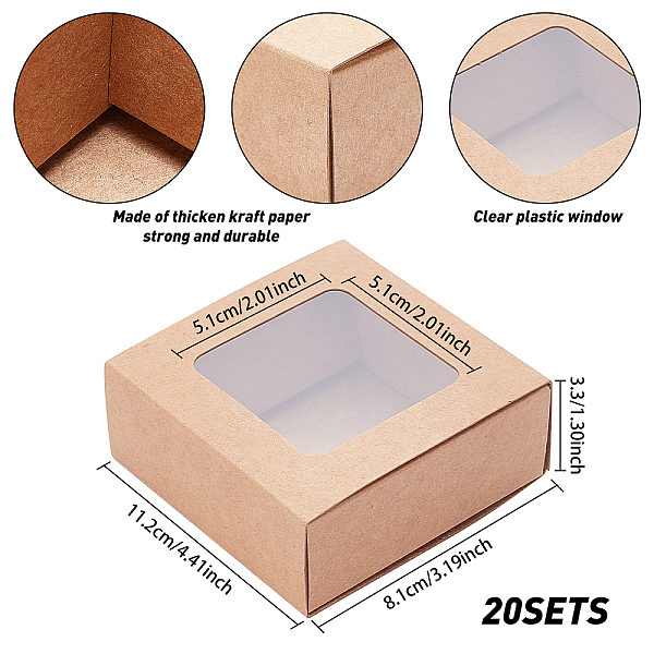 Benecreat Kraftpapier Schubladenbox