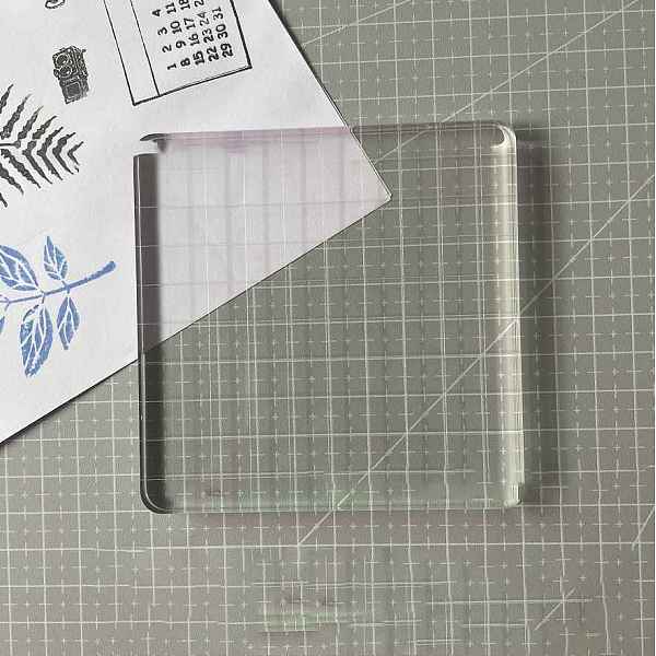 

PandaHall Rounded Corner Transparent Acrylic Stamping Blocks Tools, Grid-Lined Decorative Stamp Blocks, for Scrapbooking Crafts Making..., Clear