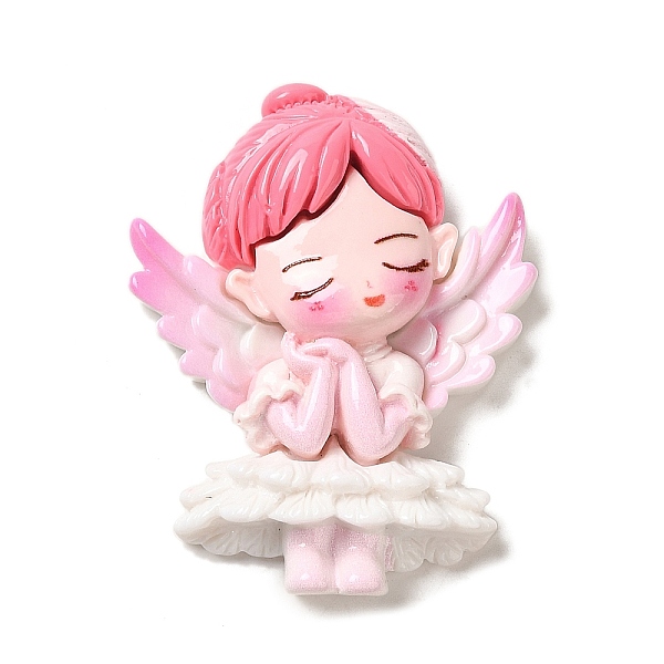

PandaHall Opaque Resin Decoden Cabochons, Angel, WhiteSmoke, 57x44x11mm Resin Angel & Fairy White