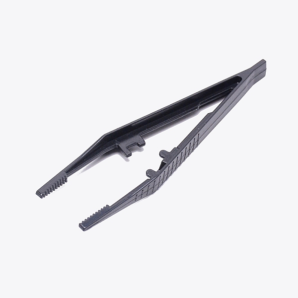 

PandaHall Plastic Tweezers for DIY Tool, Black, 10.5x3x0.95cm Plastic Black