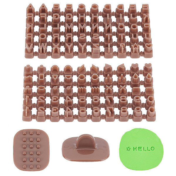 

PandaHall CRASPIRE Keoker Letter Stamps for Clay Polymer Clay Cutters Set Clay Earring Cutters Letters Brown Alphabet Number Clay Cutters...