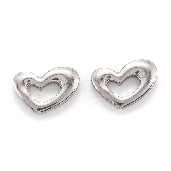 

PandaHall 304 Stainless Steel Linking Rings, Heart, Stainless Steel Color, 12x17x3mm 304 Stainless Steel Heart