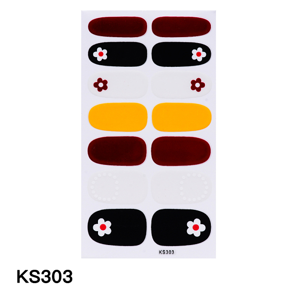 

PandaHall Nail Art Stickers Decals Full-Cover Designs, Colorful Polka Dot Flowers Tartan Pattern Nail Strip, for Women Girls Nail Tips...