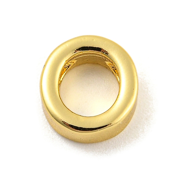 

PandaHall Brass Pendants, Real 18K Gold Plated, Letter O, 8x7.5x3mm, Hole: 1.2mm Brass Letter O