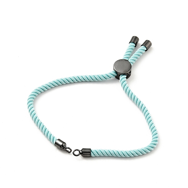 

PandaHall Half Finished Twisted Milan Rope Slider Bracelets, with Rack Plating Brass Cord Ends & Open Loop, Cadmium Free & Lead Free, for...