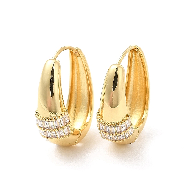 

PandaHall Clear Cubic Zirconia Hinged Hoop Earrings, Brass Jewelry for Women, Cadmium Free & Lead Free, Real 18K Gold Plated, 24.5x21x8.5mm...
