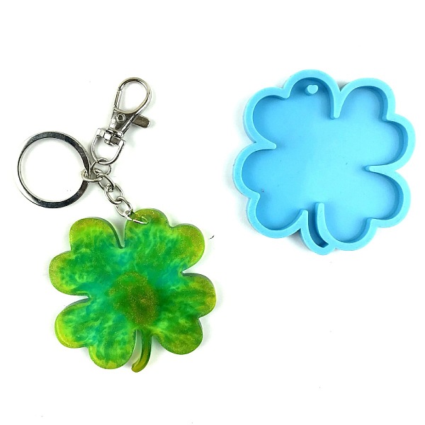 

PandaHall Clover DIY Pendant Silicone Molds, for Keychain Making, Resin Casting Molds, For UV Resin, Epoxy Resin Jewelry Making, Deep Sky...