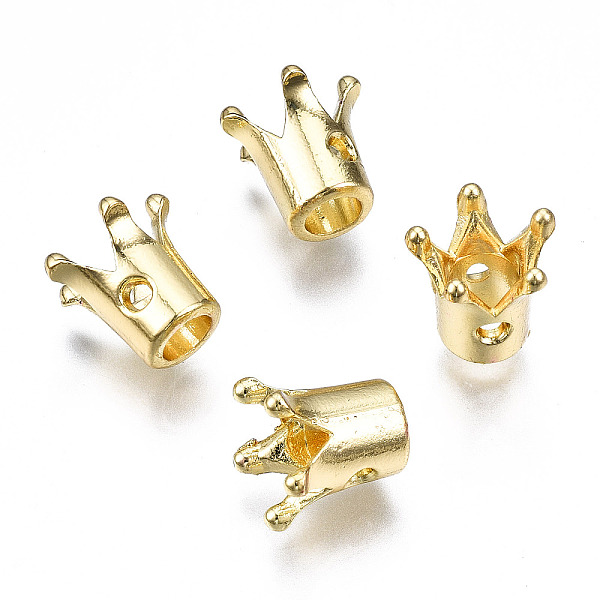 

PandaHall Rack Plating Alloy Beads, Cadmium Free & Lead Free, Crown, Light Gold, 9.5x10x9.5mm, Hole: 1.4mm Alloy Crown