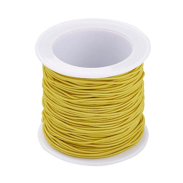 

PandaHall Elastic Cord, Yellow, 1mm, about 22.96 yards(21m)/roll Elastic Fibre Round Yellow