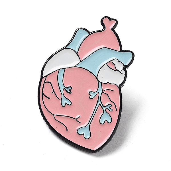 

PandaHall Enamel Pins, Black Alloy Brooches for Backpack Clothes Women, Heart, 31x22x1.7mm Alloy+Enamel Heart