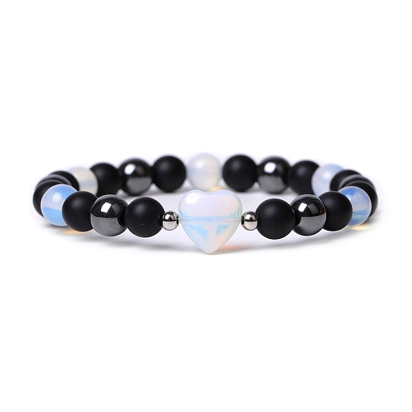 Opalite Heart Beade… - image