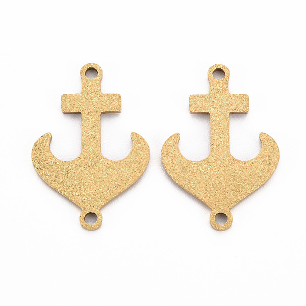 

PandaHall 201 Stainless Steel Link Connectors, Textured, Laser Cut, Anchor, Golden, 22x15x1mm, Hole: 1.6mm 201 Stainless Steel Anchor & Helm