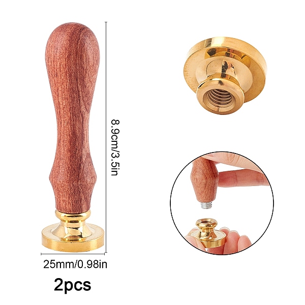 

PandaHall CRASPIRE DIY Scrapbook Making Kits, Including Brass Wax Seal Stamp and Wood Handle Sets, Marking Pen, Golden, 8.9x2.55cm Brass..., Multicolor