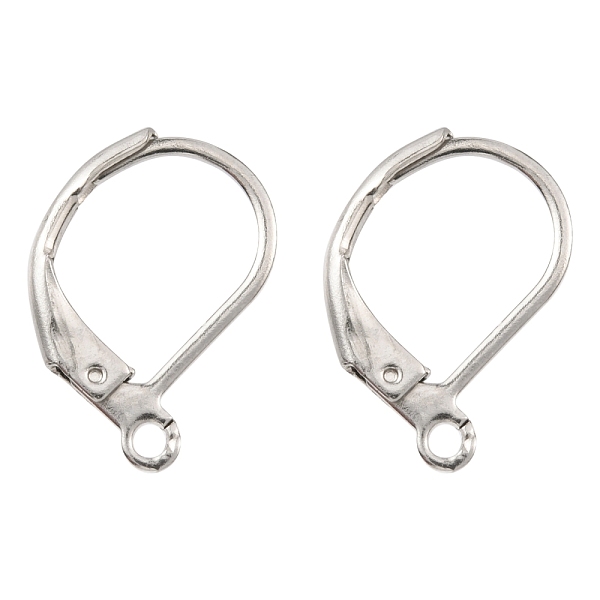 

PandaHall France Earring Hoop, 304 Stainless Steel, Leverback Earring Findings, Stainless Steel Color, 15x10x2mm, Hole: 1.5mm 304 Stainless...