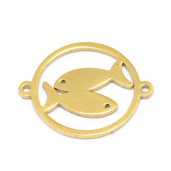 

PandaHall 304 Stainless Steel Links Connectors, Flat Round with Twelve Constellation/Zodiac Sign, Pisces, 22x18x1mm, Hole: 1.5mm 304...