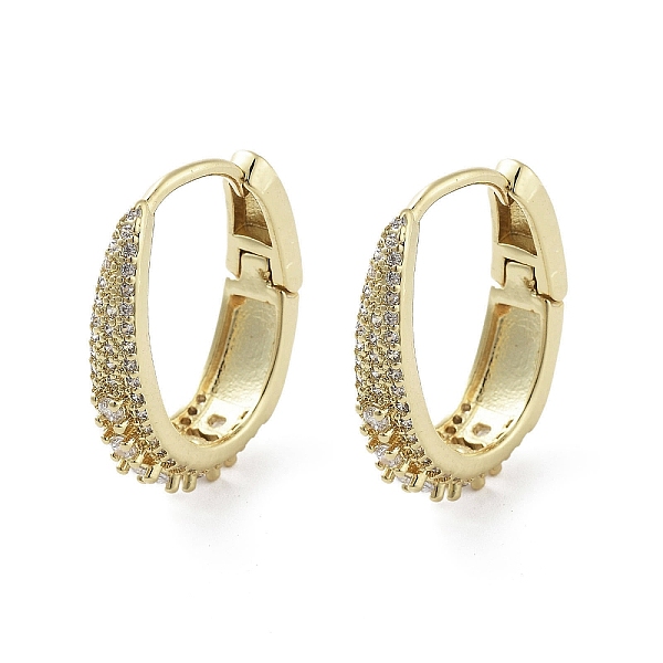 

PandaHall Brass with Cubic Zirconia Hopp Earrings, Long-Lasting Plated, Lead Free & Cadmium Free, Real 18K Gold Plated, 24x19x6mm Cubic..., Clear