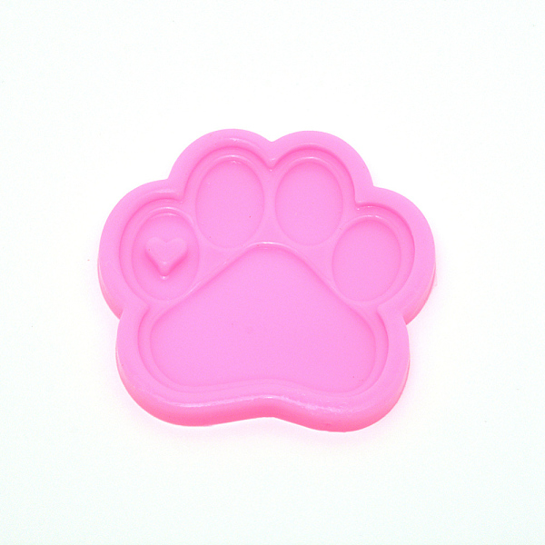 

PandaHall Dog Paw Prints Keychain Silicone Molds, Resin Casting Pendant Molds, For UV Resin, Epoxy Resin Jewelry Making, Pink, 81x84x6mm...