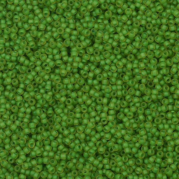 

PandaHall TOHO Round Seed Beads, Japanese Seed Beads, (306FM) Lime Lined Jonquil Matte, 11/0, 2.2mm, Hole: 0.8mm, about 5555pcs/50g Glass..., Green