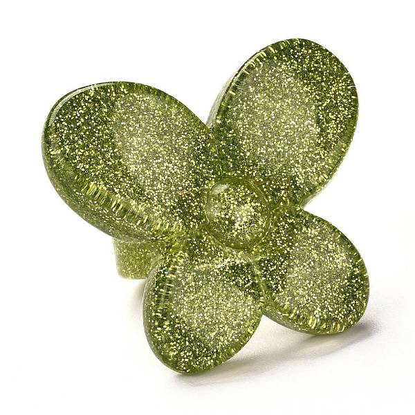 

PandaHall Acrylic Finger Rings, Retro Style, with Glitter Powder, Butterfly, Dark Sea Green, 6.5~36mm, Inner Diameter: 18mm, Butterfly...