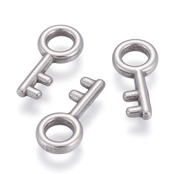 

PandaHall 304 Stainless Steel Charms, Key, Stainless Steel Color, 15x7x1.7mm, Hole: 4mm 304 Stainless Steel Key