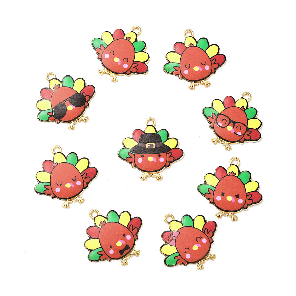 Cute Printed Alloy Pendants