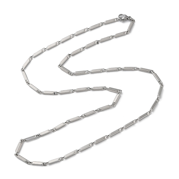

PandaHall 201 Stainless Steel Bar Link Chain Necklaces for Men Women, Stainless Steel Color, 19.65~20.04 inch(49.9~50.9cm) 201 Stainless...