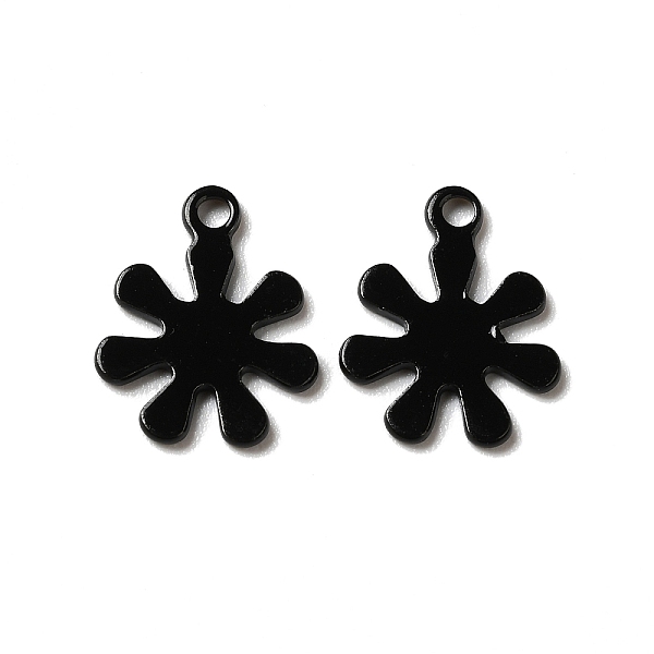 

PandaHall Spray Painted 201 Stainless Steel Charms, Flower Charm, Black, 11.5x9x0.5mm, Hole: 1mm 201 Stainless Steel Flower Black